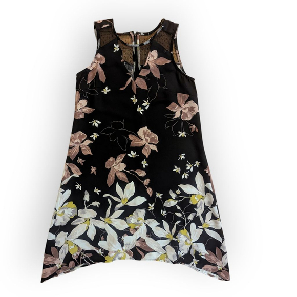 Nicole Miller Studio Black Floral Dress Size 4 - Picture 2 of 7